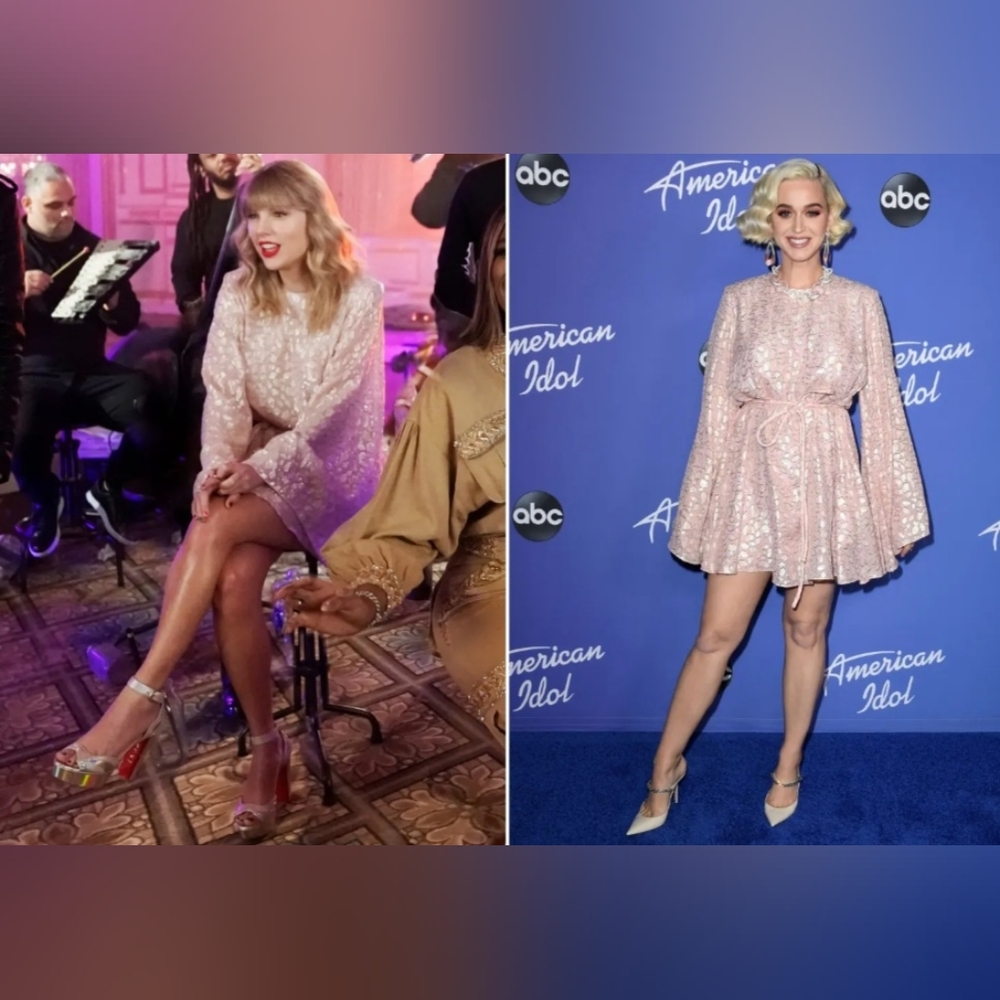 NWT! Stella McCartney Delia Silk Blend Pink and Gold Belted Mini Dress, USSize 2